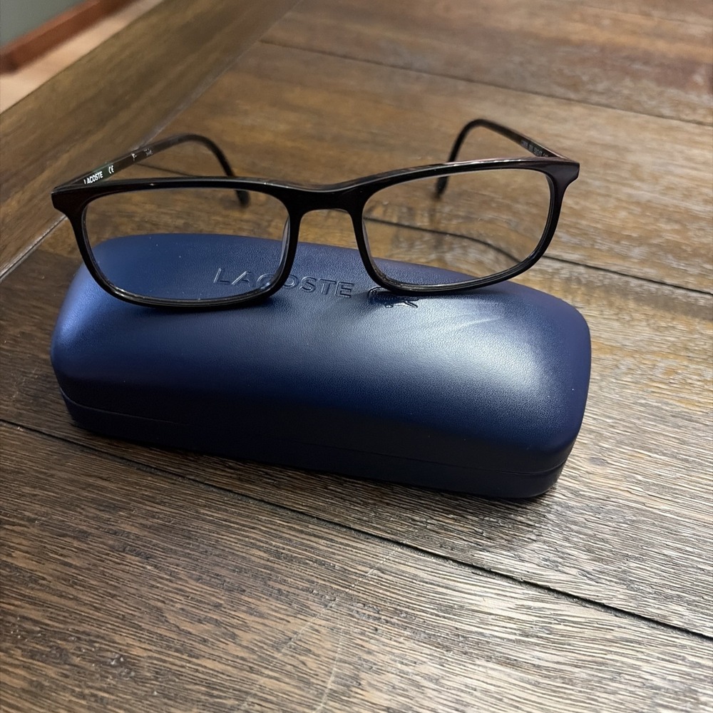 New LACOSTE L2808 214 Havana Eyeglasses 55mm with Case